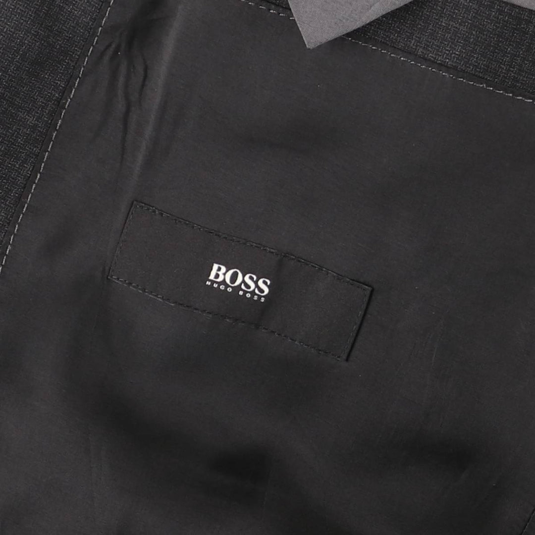 Hugo Boss Check Pattern Wool Tailored Jacket, Men's Size L wool gray type Vintage Second Hand