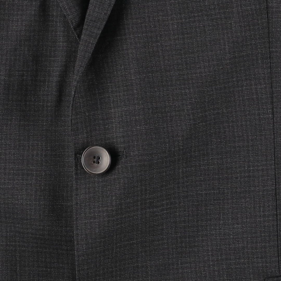 Hugo Boss Check Pattern Wool Tailored Jacket, Men's Size L wool gray type Vintage Second Hand