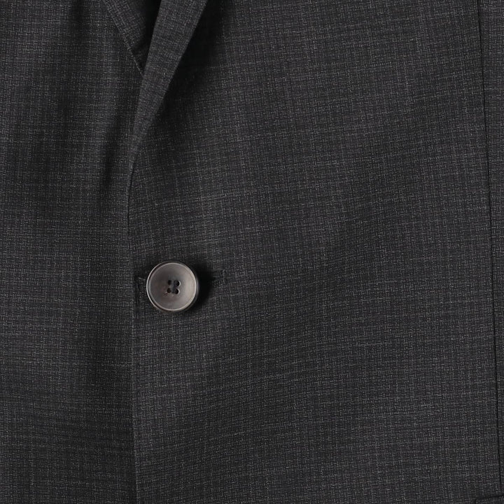 Hugo Boss Check Pattern Wool Tailored Jacket, Men's Size L wool gray type Vintage Second Hand