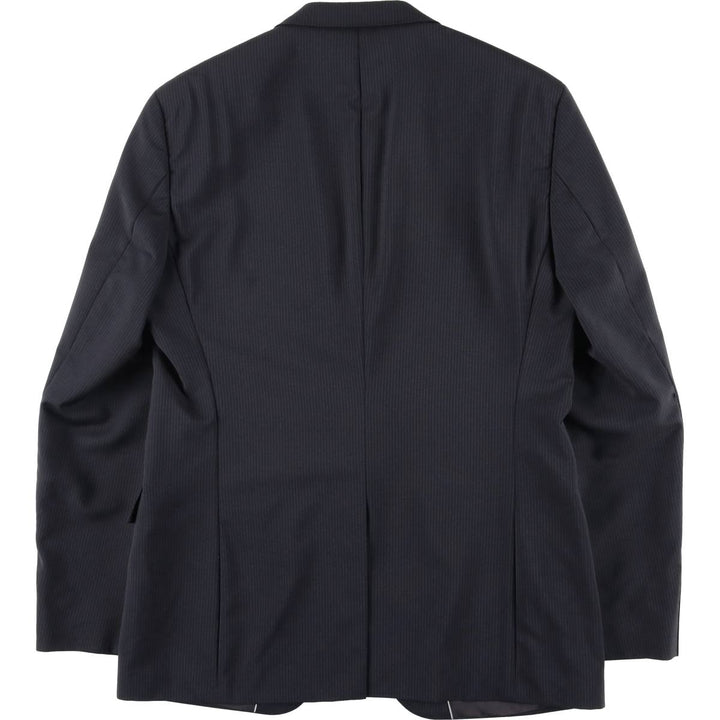 Hugo Boss Striped Wool Tailored Jacket, Men's Size M wool navy blue type Vintage Second Hand