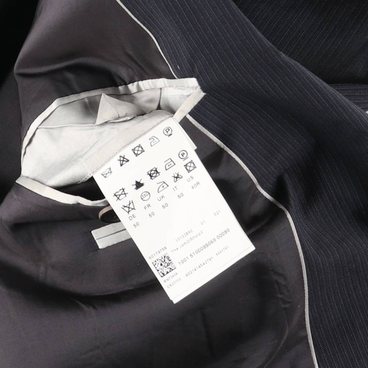 Hugo Boss Striped Wool Tailored Jacket, Men's Size M wool navy blue type Vintage Second Hand