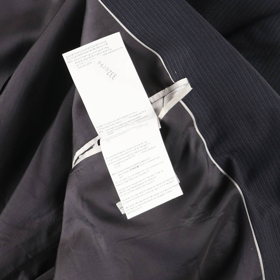 Hugo Boss Striped Wool Tailored Jacket, Men's Size M wool navy blue type Vintage Second Hand