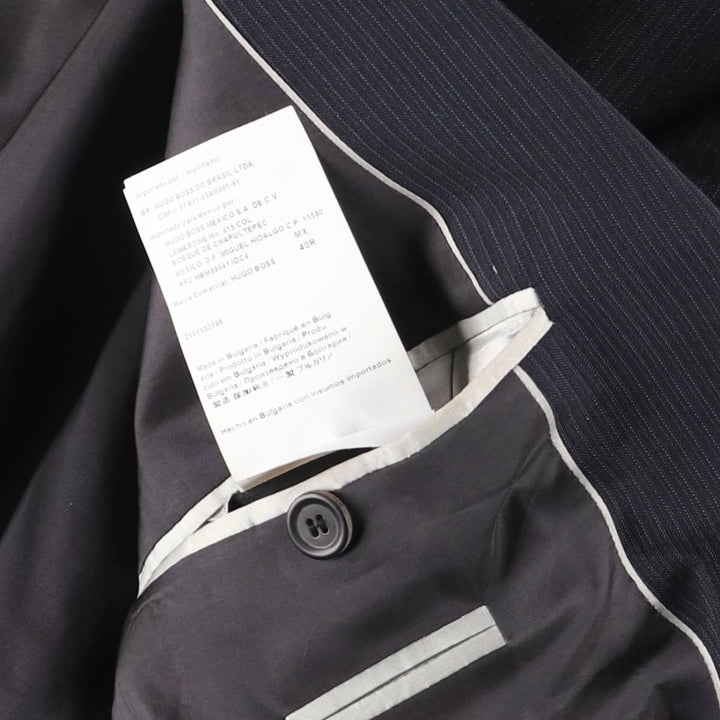 Hugo Boss Striped Wool Tailored Jacket, Men's Size M wool navy blue type Vintage Second Hand