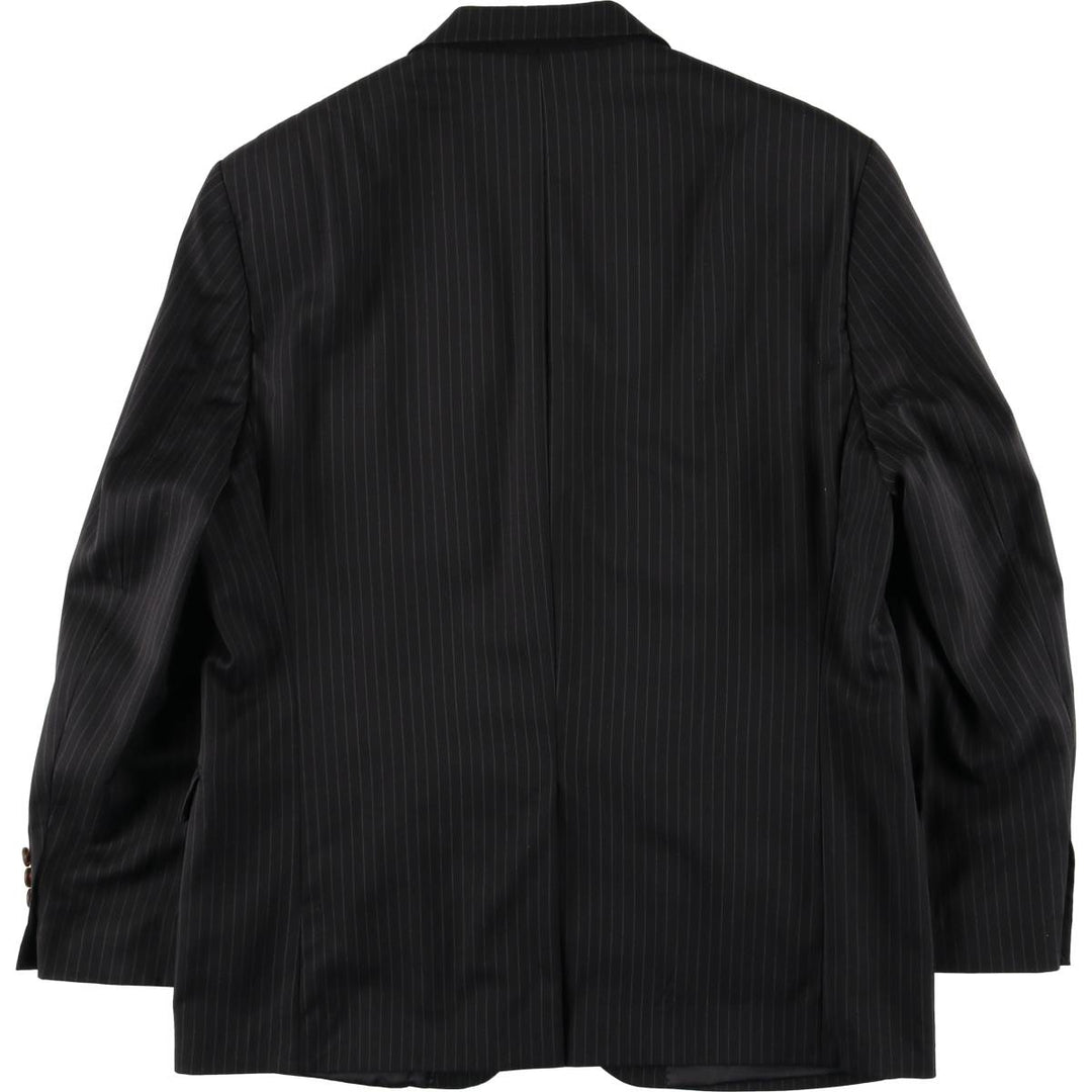 Ralph Lauren Lauren Striped Wool Tailored Jacket, Made in Canada, Men's Size M wool black type Vintage Second Hand