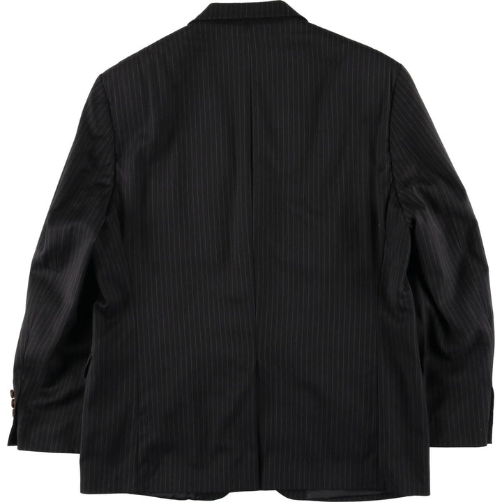 Ralph Lauren Lauren Striped Wool Tailored Jacket, Made in Canada, Men's Size M wool black type Vintage Second Hand