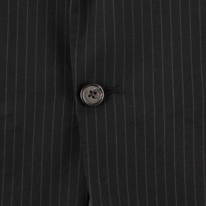 Ralph Lauren Lauren Striped Wool Tailored Jacket, Made in Canada, Men's Size M wool black type Vintage Second Hand