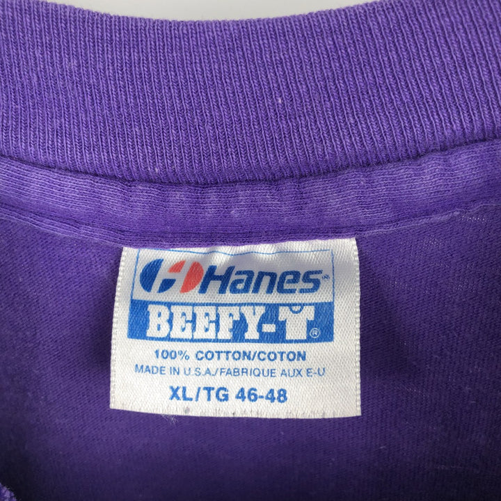 80'S Hanes Blue Tag Hard Rock Cafe Advertising T-Shirt, Made in USA, Men's XL equivalent, Vintage cotton purple type Vintage Second Hand