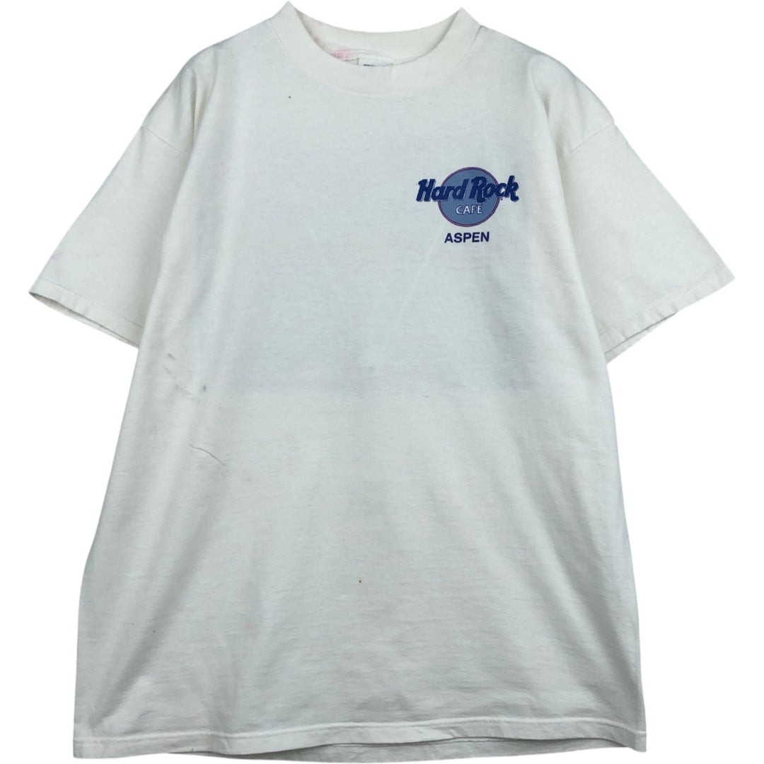 HARD ROCK CAFE Hard Rock Cafe Advertising T-shirt Made in USA Men's XL cotton white type Vintage Second Hand