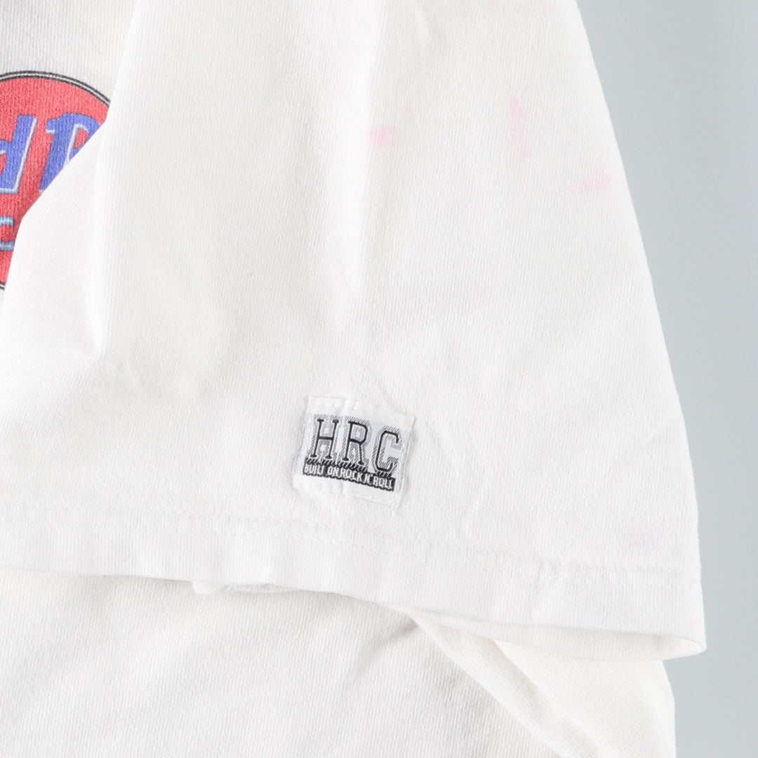 90'S HARD ROCK CAFE Hard Rock Cafe Advertising T-shirt Made in USA Men's XL Vintage cotton white type Vintage Second Hand