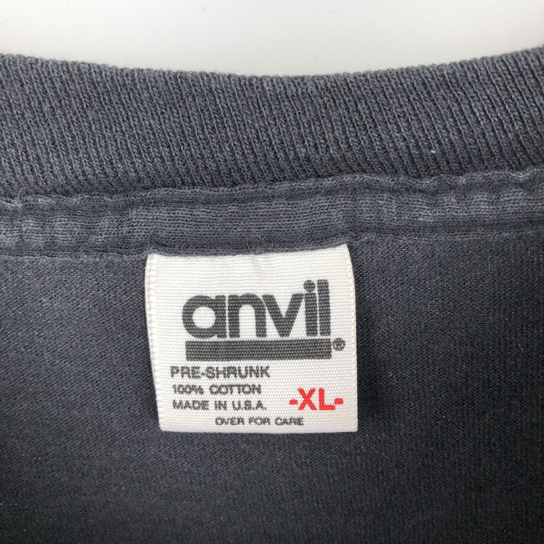 90'S Anvil Hard Rock Cafe Advertising T-Shirt, Made in USA, Men's XL equivalent, Vintage cotton black type Vintage Second Hand