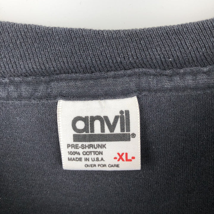 90'S Anvil Hard Rock Cafe Advertising T-Shirt, Made in USA, Men's XL equivalent, Vintage cotton black type Vintage Second Hand