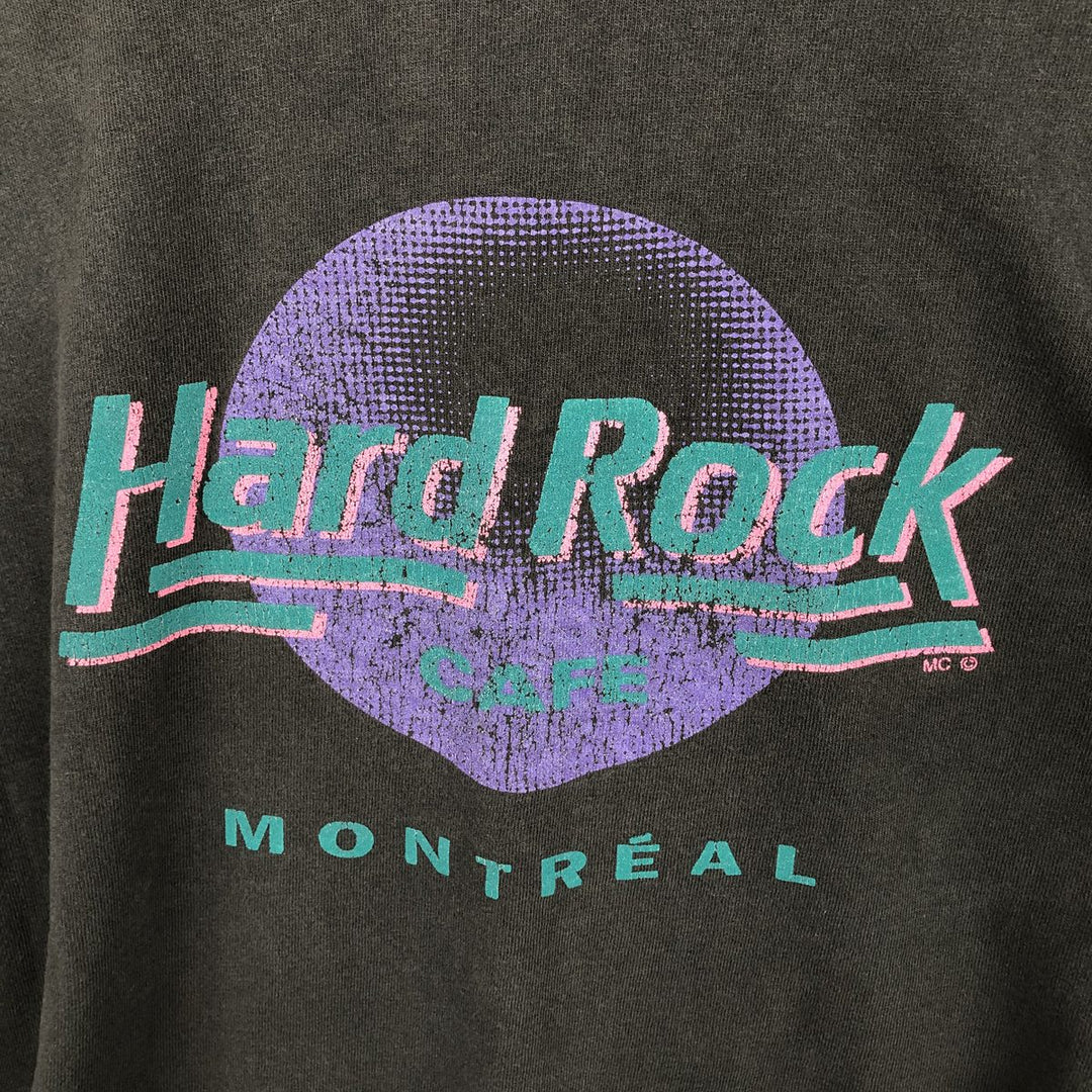 90'S Fruit of the Loom Hard Rock Cafe Advertising T-Shirt, Made in Canada, Men's XL equivalent, Vintage cotton gray type Vintage Second Hand