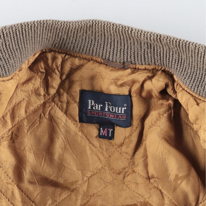 90'S Par Four Derby Jacket Cup Shoulder Jacket Men's M Size Vintage polyester gray type Vintage Second Hand