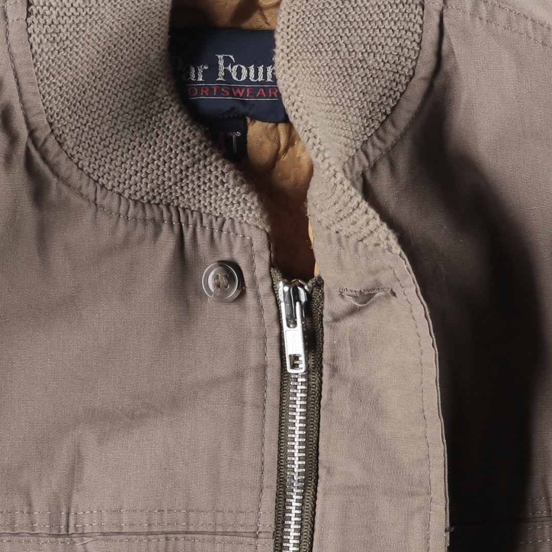 90'S Par Four Derby Jacket Cup Shoulder Jacket Men's M Size Vintage polyester gray type Vintage Second Hand