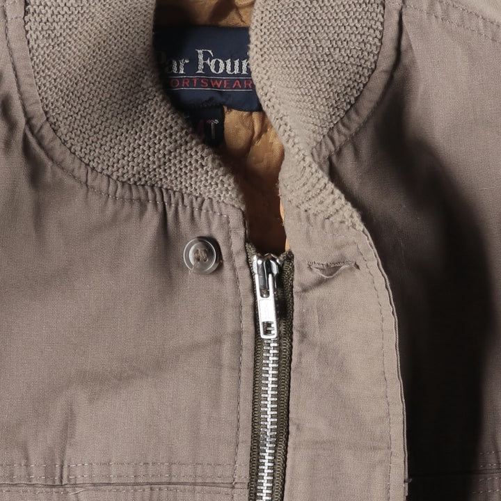 90'S Par Four Derby Jacket Cup Shoulder Jacket Men's M Size Vintage polyester gray type Vintage Second Hand