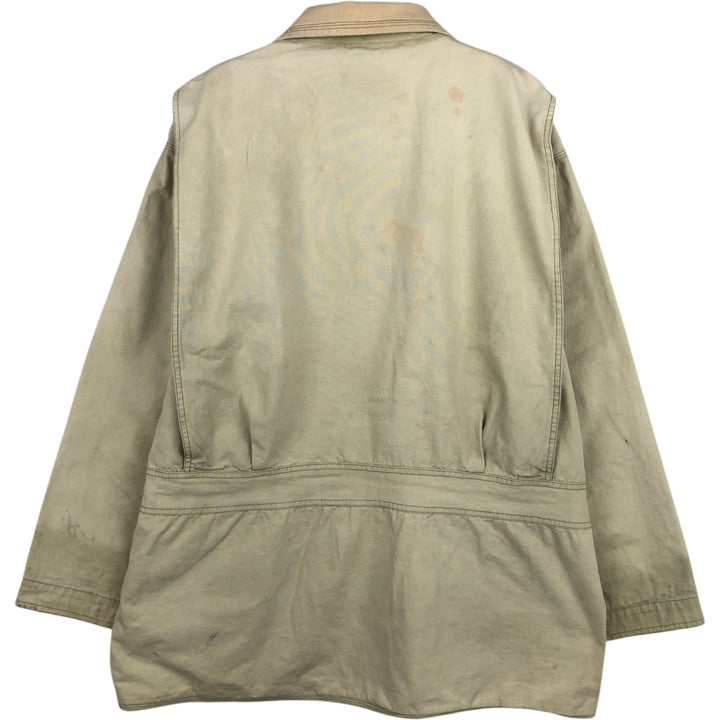1990'S Woolrich Hunting Jacket, Men's Size L (approx.), Vintage cotton Khaki type beige Vintage Second Hand