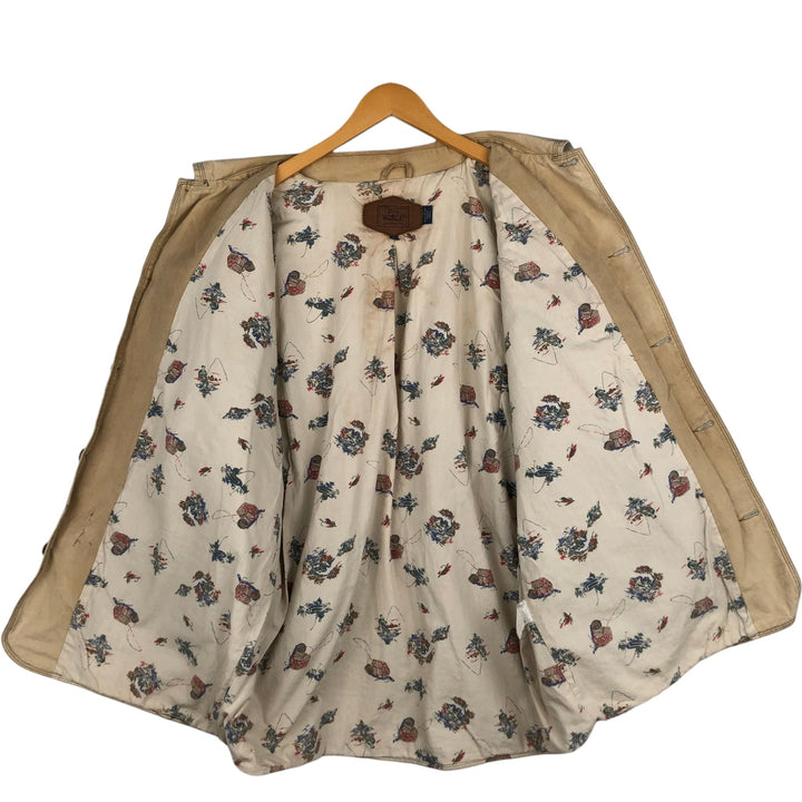 1990'S Woolrich Hunting Jacket, Men's Size L (approx.), Vintage cotton Khaki type beige Vintage Second Hand