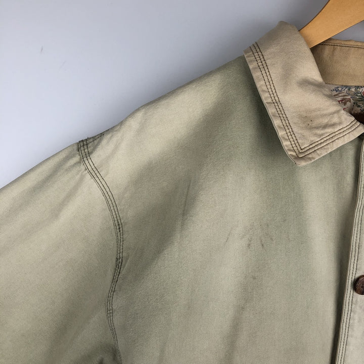 1990'S Woolrich Hunting Jacket, Men's Size L (approx.), Vintage cotton Khaki type beige Vintage Second Hand