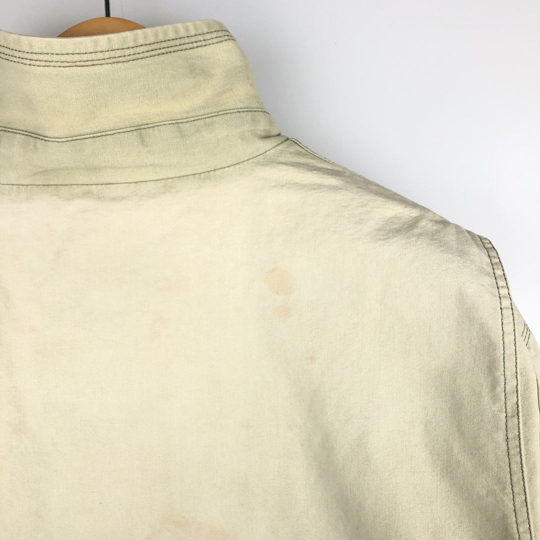 1990'S Woolrich Hunting Jacket, Men's Size L (approx.), Vintage cotton Khaki type beige Vintage Second Hand