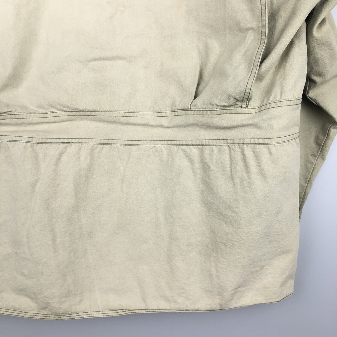 1990'S Woolrich Hunting Jacket, Men's Size L (approx.), Vintage cotton Khaki type beige Vintage Second Hand