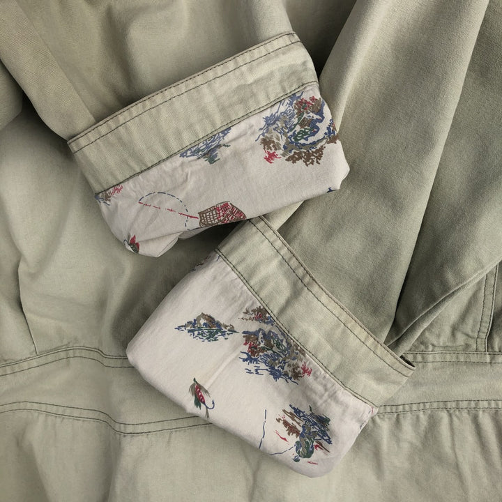 1990'S Woolrich Hunting Jacket, Men's Size L (approx.), Vintage cotton Khaki type beige Vintage Second Hand