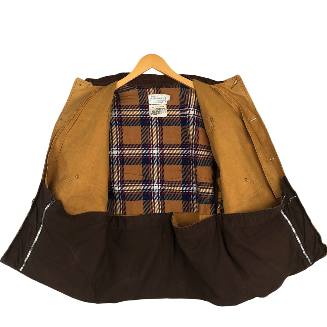 1960'S Western Field Shooting Jacket, Men's Size L (approx.), Vintage unclear beige type brown Vintage Second Hand