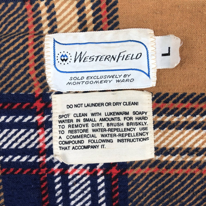 1960'S Western Field Shooting Jacket, Men's Size L (approx.), Vintage unclear beige type brown Vintage Second Hand