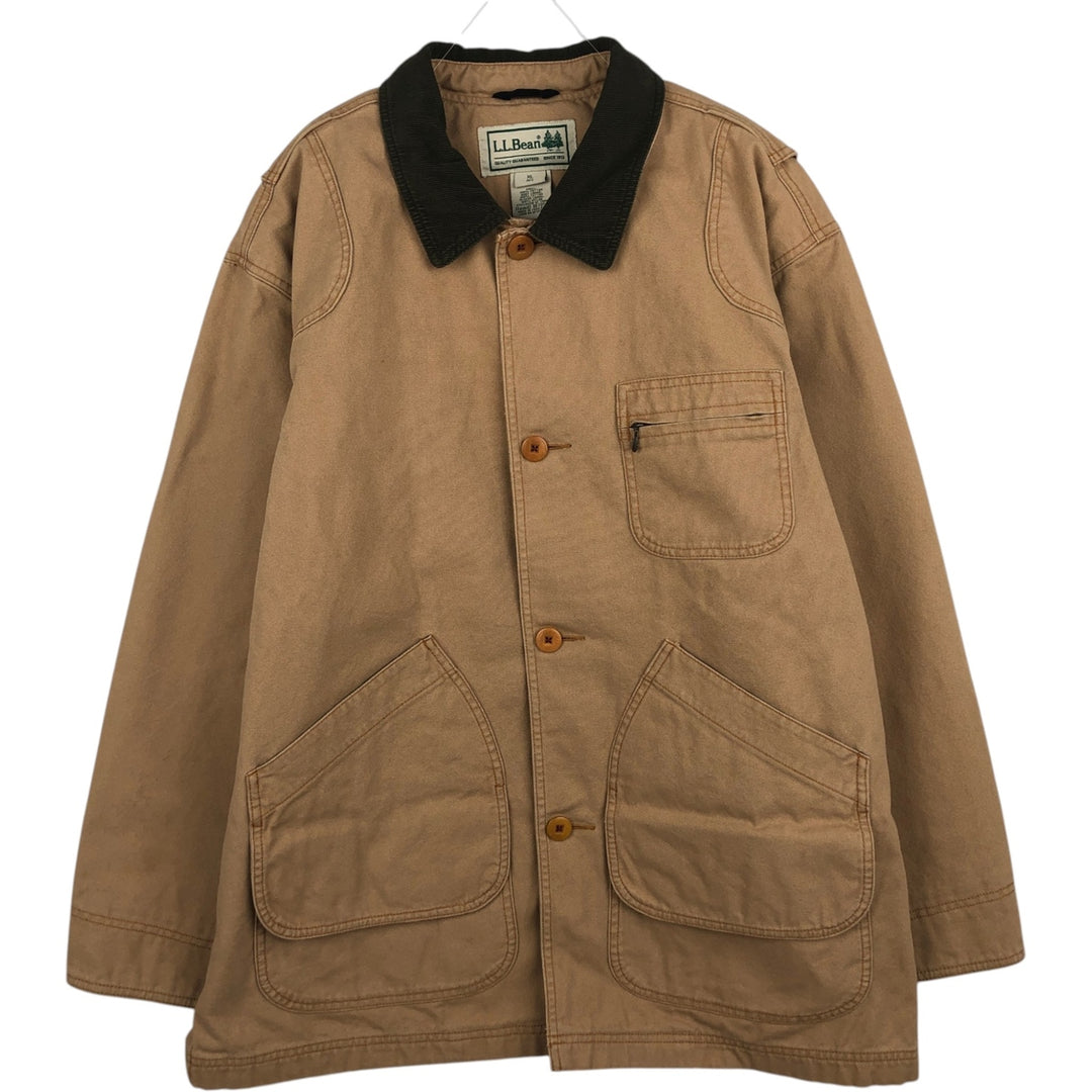 90s-00'S LLBean Hunting Jacket, Men's XL cotton Beige type Vintage Second Hand