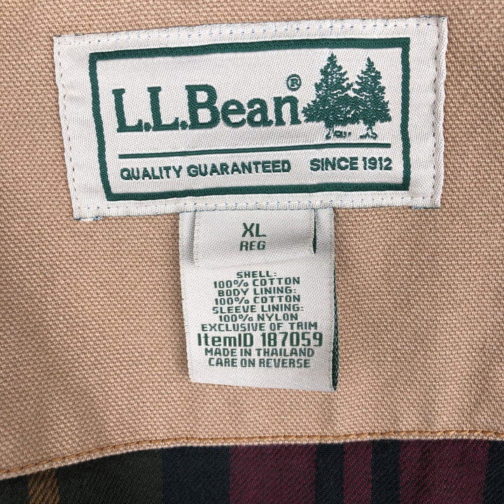 90s-00'S LLBean Hunting Jacket, Men's XL cotton Beige type Vintage Second Hand