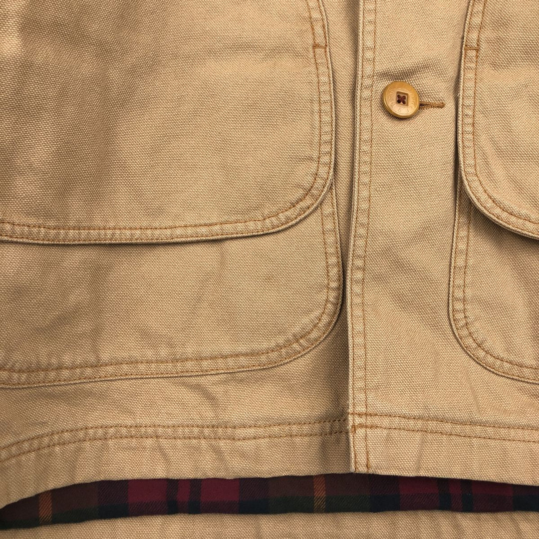 90s-00'S LLBean Hunting Jacket, Men's XL cotton Beige type Vintage Second Hand