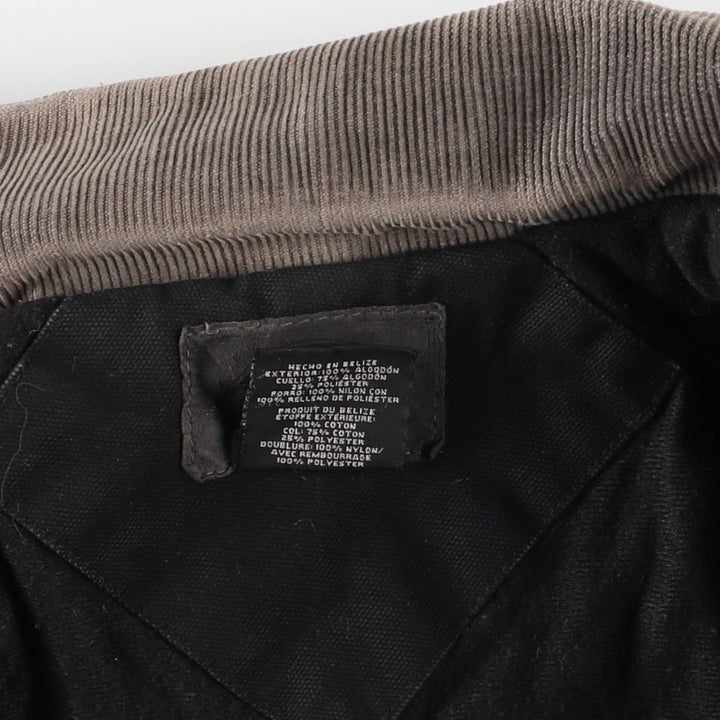 Dickies Traditional Coat-Type Padded Duck Work Jacket, Men's Size XL (approx.) cotton black type Vintage Second Hand