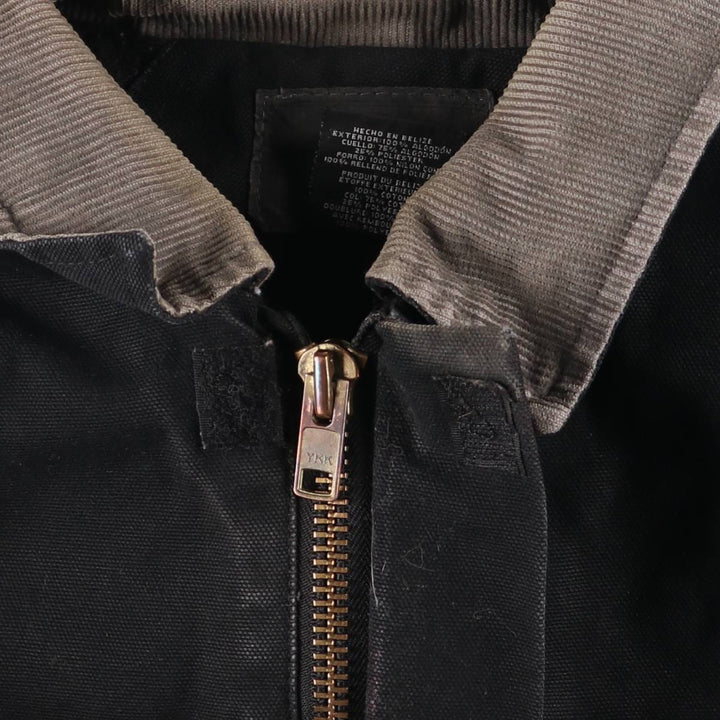 Dickies Traditional Coat-Type Padded Duck Work Jacket, Men's Size XL (approx.) cotton black type Vintage Second Hand