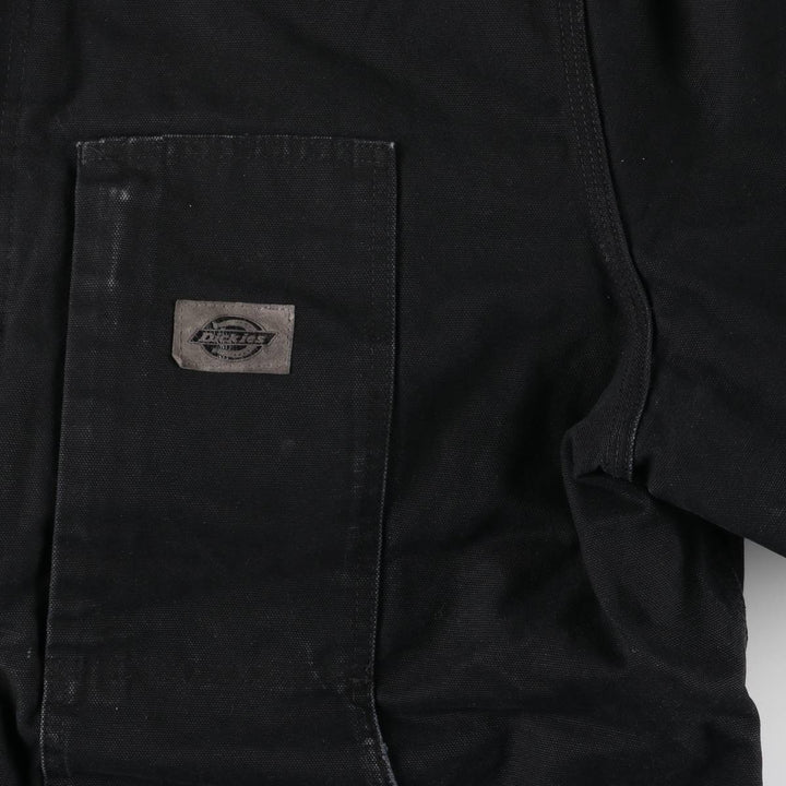 Dickies Traditional Coat-Type Padded Duck Work Jacket, Men's Size XL (approx.) cotton black type Vintage Second Hand
