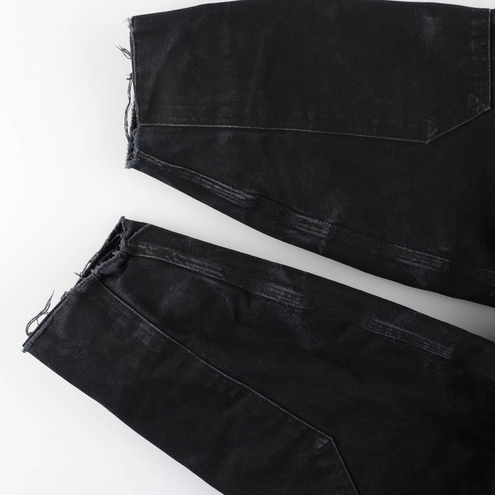 Dickies Traditional Coat-Type Padded Duck Work Jacket, Men's Size XL (approx.) cotton black type Vintage Second Hand