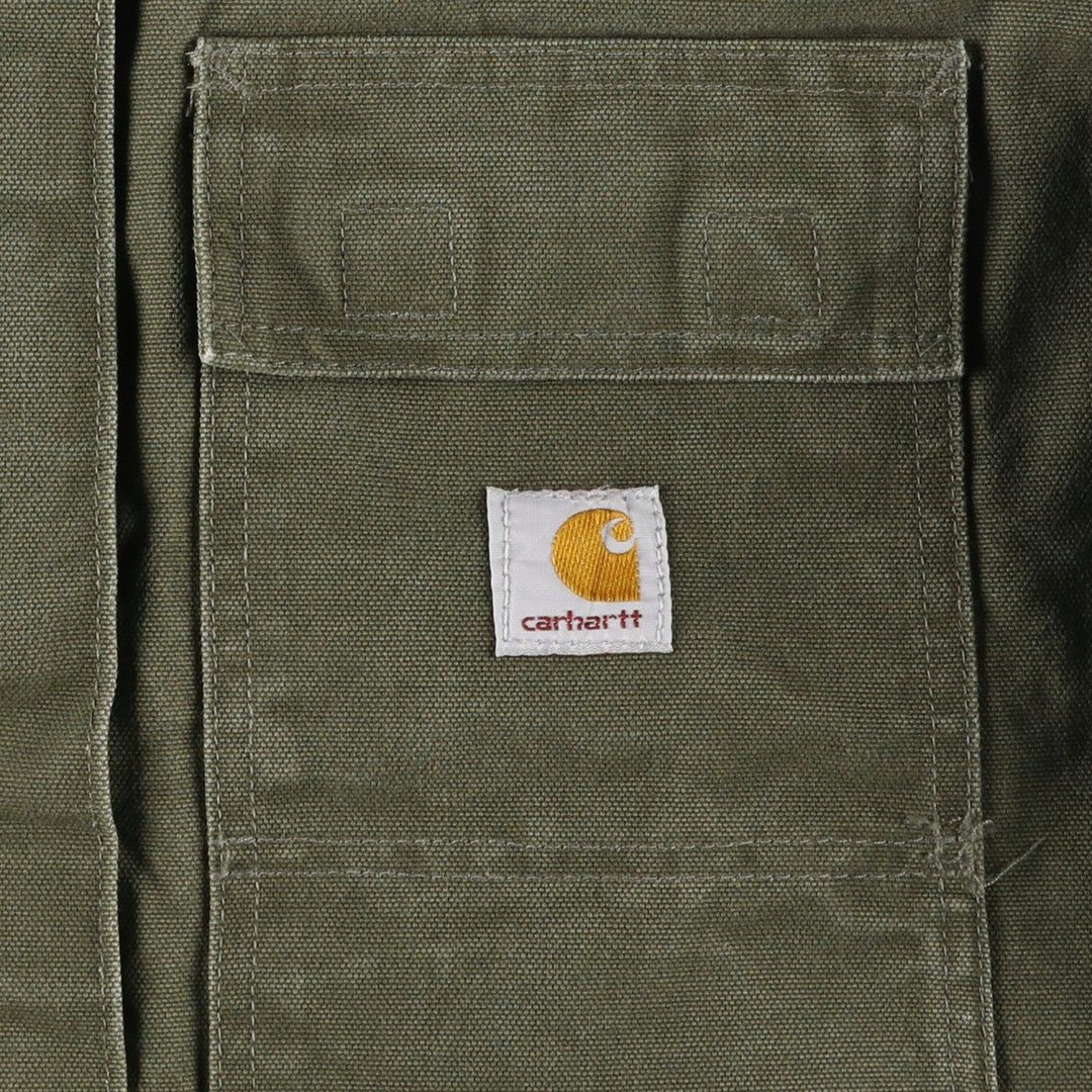 2000'S Carhartt Traditional Coat Duck Work Jacket, Women's Size XL (approx.) cotton Khaki type Vintage Second Hand