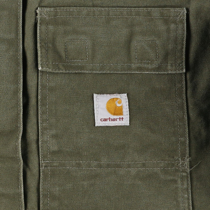 2000'S Carhartt Traditional Coat Duck Work Jacket, Women's Size XL (approx.) cotton Khaki type Vintage Second Hand