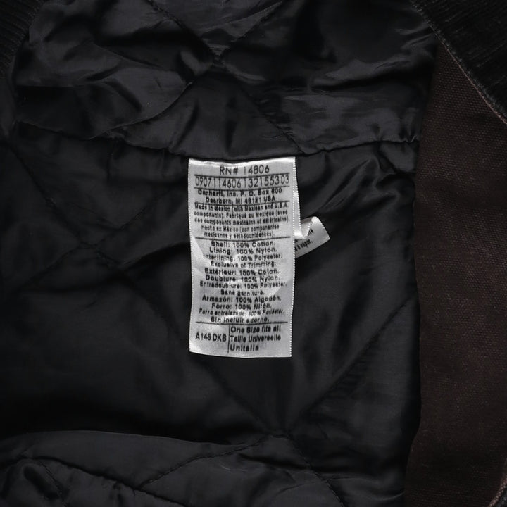Carhartt Traditional Coat, Hooded, Padded, Duck Work Jacket, Men's XXL (approx.) cotton brown type Vintage Second Hand