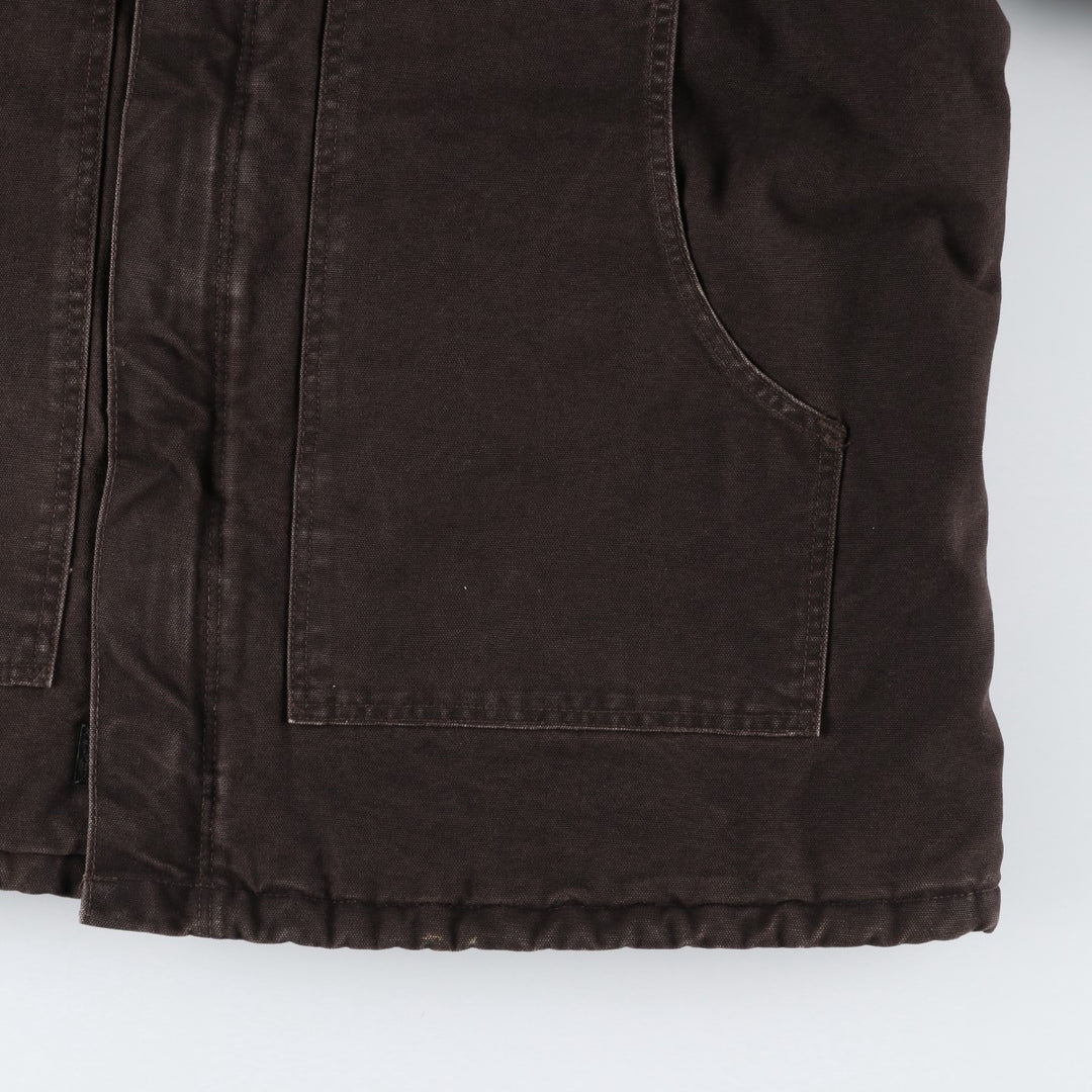Carhartt Traditional Coat, Hooded, Padded, Duck Work Jacket, Men's XXL (approx.) cotton brown type Vintage Second Hand