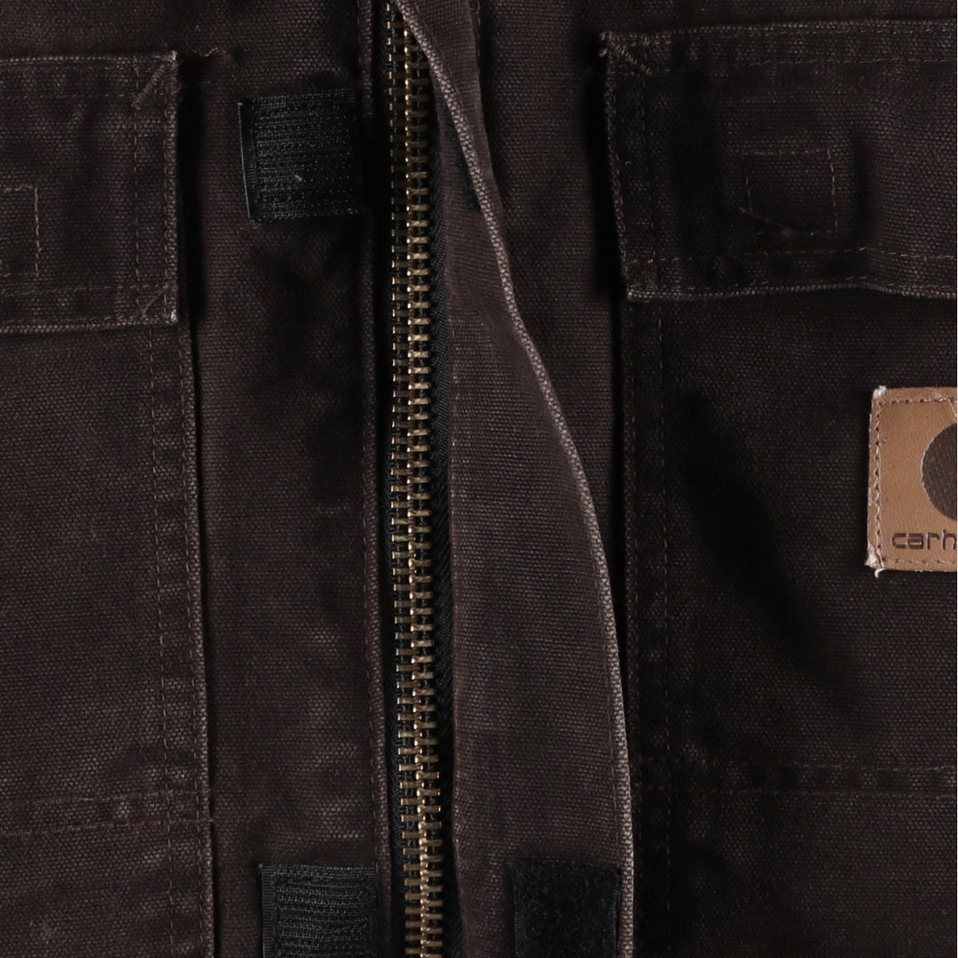 Carhartt Traditional Coat, Hooded, Padded, Duck Work Jacket, Men's XXL (approx.) cotton brown type Vintage Second Hand