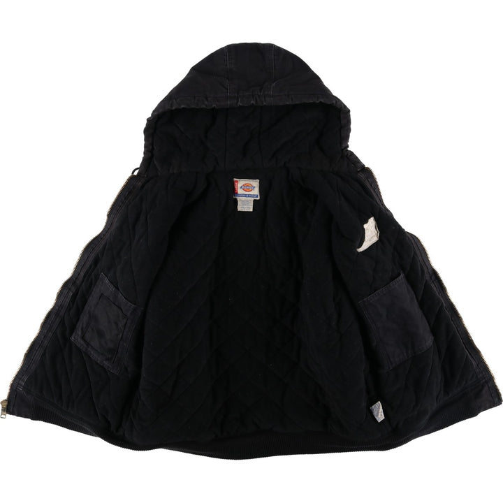 Dickies Heart of America Window Cleaning Advertising Padded Duck Full-Zip Hoodie (Men's Size L) cotton black type Vintage Second Hand