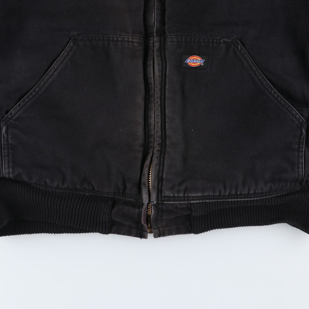Dickies Heart of America Window Cleaning Advertising Padded Duck Full-Zip Hoodie (Men's Size L) cotton black type Vintage Second Hand