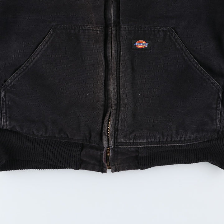 Dickies Heart of America Window Cleaning Advertising Padded Duck Full-Zip Hoodie (Men's Size L) cotton black type Vintage Second Hand