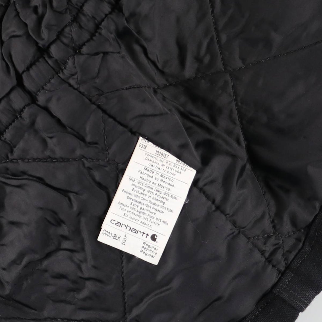 Carhartt Traditional Padded Duck Work Jacket, Men's Size L cotton black type Vintage Second Hand