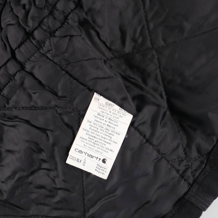 Carhartt Traditional Padded Duck Work Jacket, Men's Size L cotton black type Vintage Second Hand