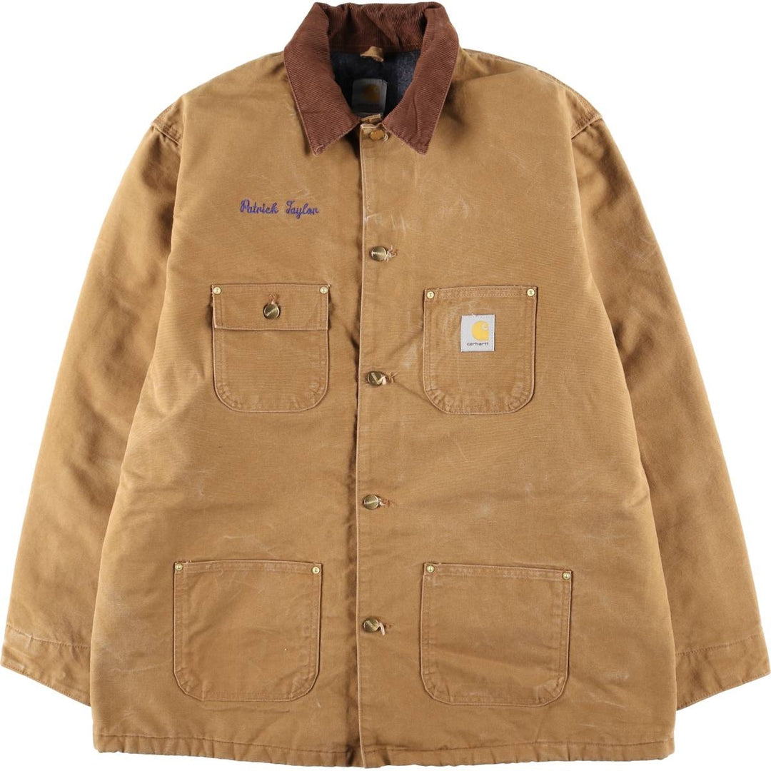 Carhartt Michigan Chore Coat, Padded Duck Coverall, Men's XL cotton brown type Vintage Second Hand