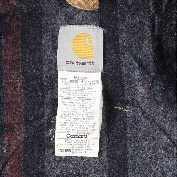Carhartt Michigan Chore Coat, Padded Duck Coverall, Men's XL cotton brown type Vintage Second Hand