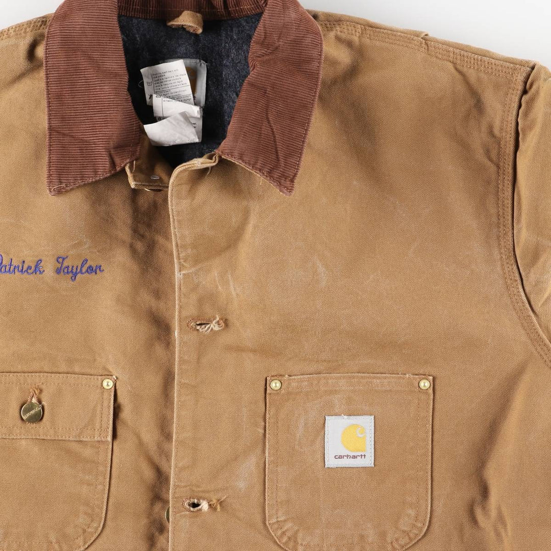 Carhartt Michigan Chore Coat, Padded Duck Coverall, Men's XL cotton brown type Vintage Second Hand