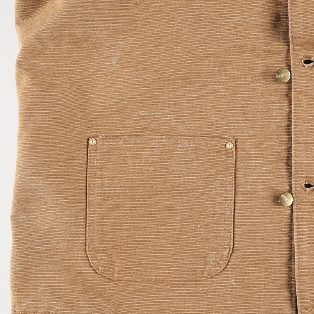 Carhartt Michigan Chore Coat, Padded Duck Coverall, Men's XL cotton brown type Vintage Second Hand