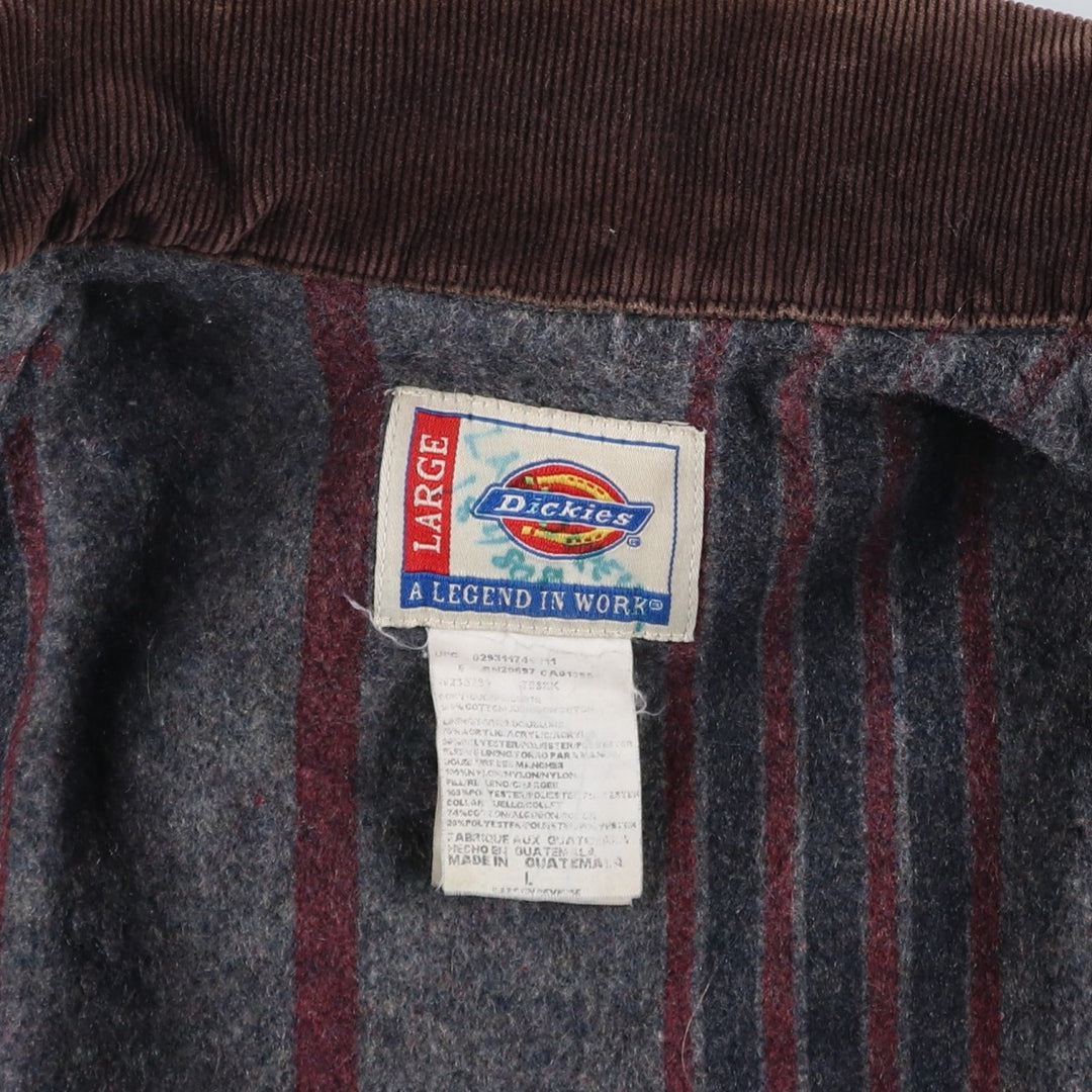Dickies padded duck work jacket, men's size L (approx.) cotton black type Vintage Second Hand