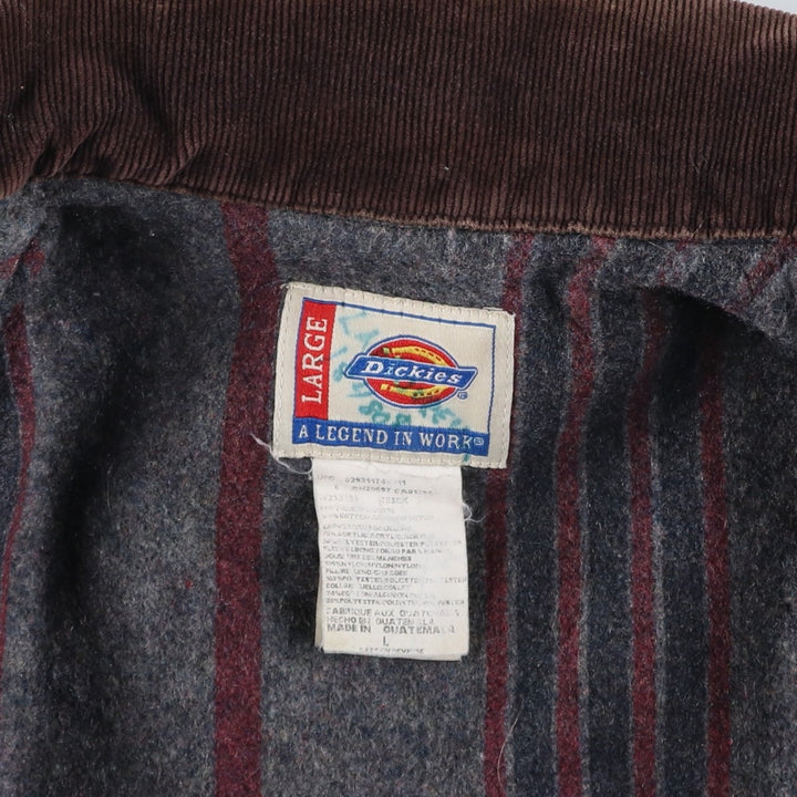 Dickies padded duck work jacket, men's size L (approx.) cotton black type Vintage Second Hand